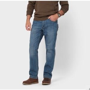 Duluth Trading Ballroom Double Flex Carpenter Jeans Standard Fit 38x30 Blue‎ NWT